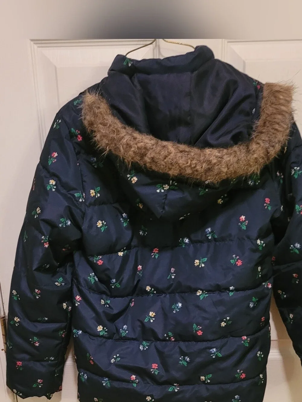GAP Kids Navy Floral Lined Jacket XL